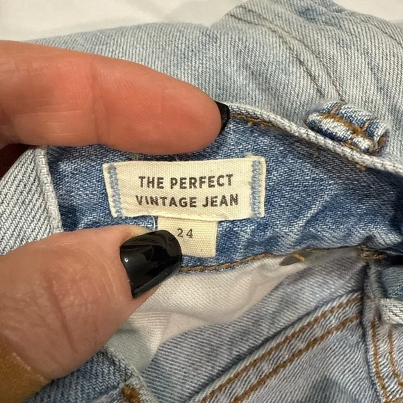 💙 Madewell The Perfect Vintage Jean – Fitzgerald Wash (Zipper Fly) | Size 24 👖 - Picture 5 of 6